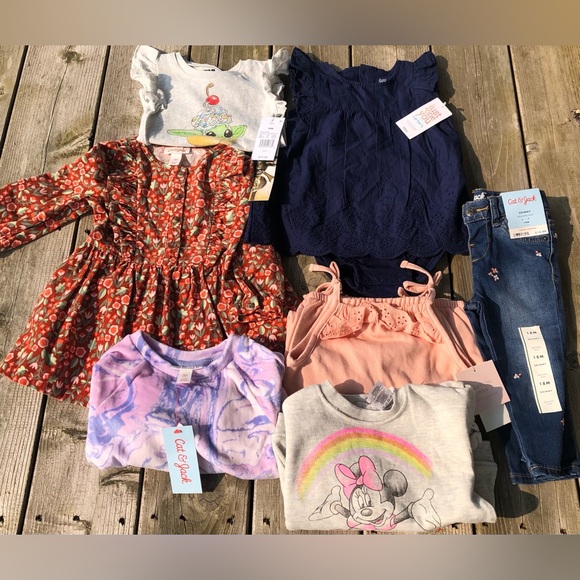 Cat & Jack Dresses New Baby Girl Clothing Bundle 8 Months Poshmark